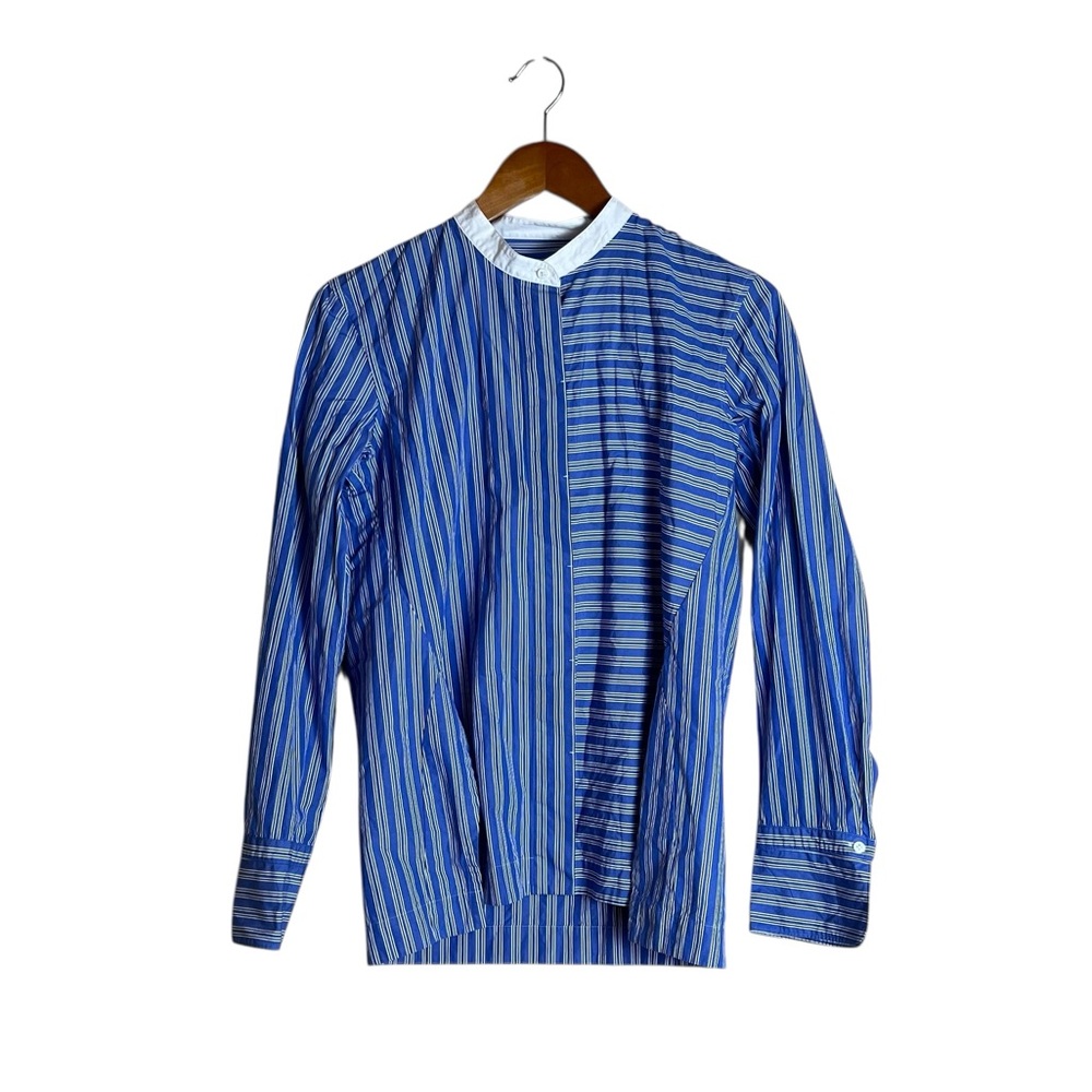 Uniqlo J+ blue striped dress shirt. Size small